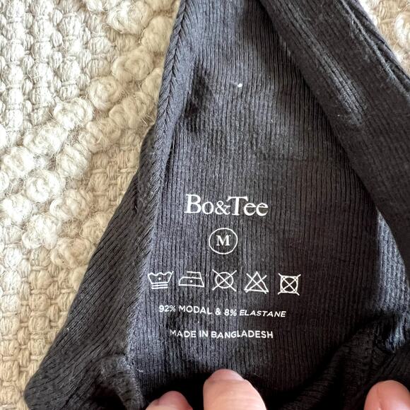 Bo & Tee Dark Gray Ribbed Bralette - Picture 3 of 3